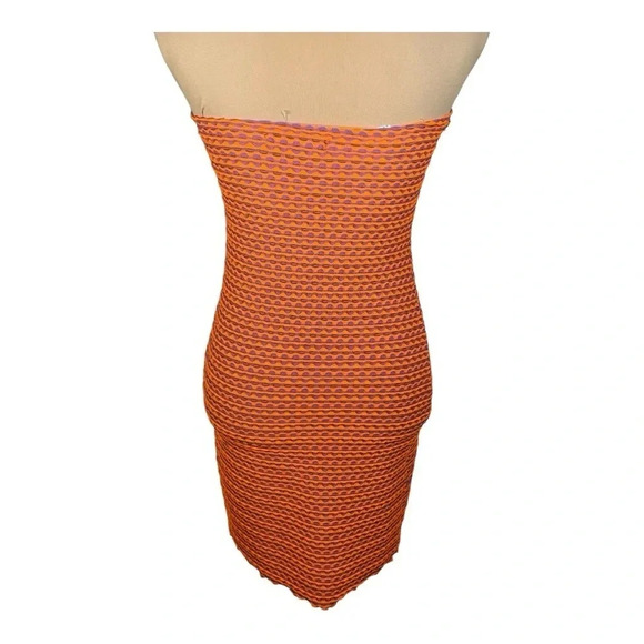Urban Outfitters Purple & Orange Kari Knit Tube Top Dress Medium - Picture 3 of 7